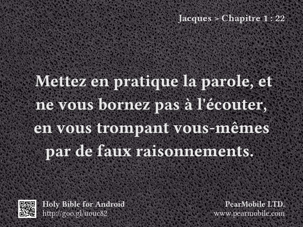 Jacques, Chapitre 1:22
